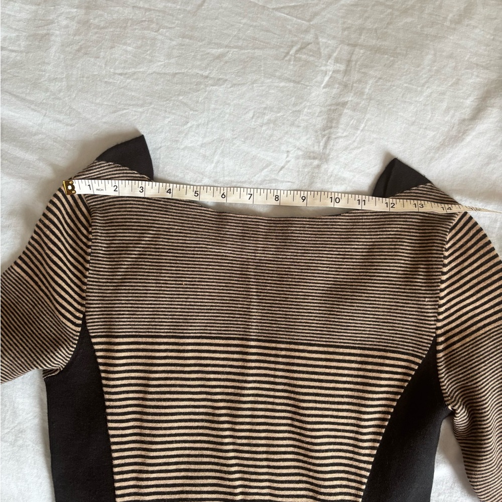 Rag & Bone Black and Beige Short Sleeve Dress - Picture 9 of 11